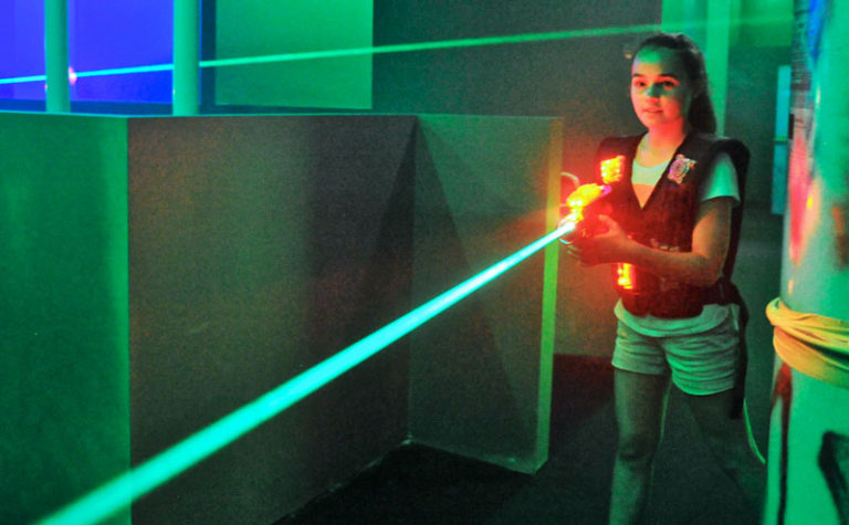 Cornered at Laser Tag!